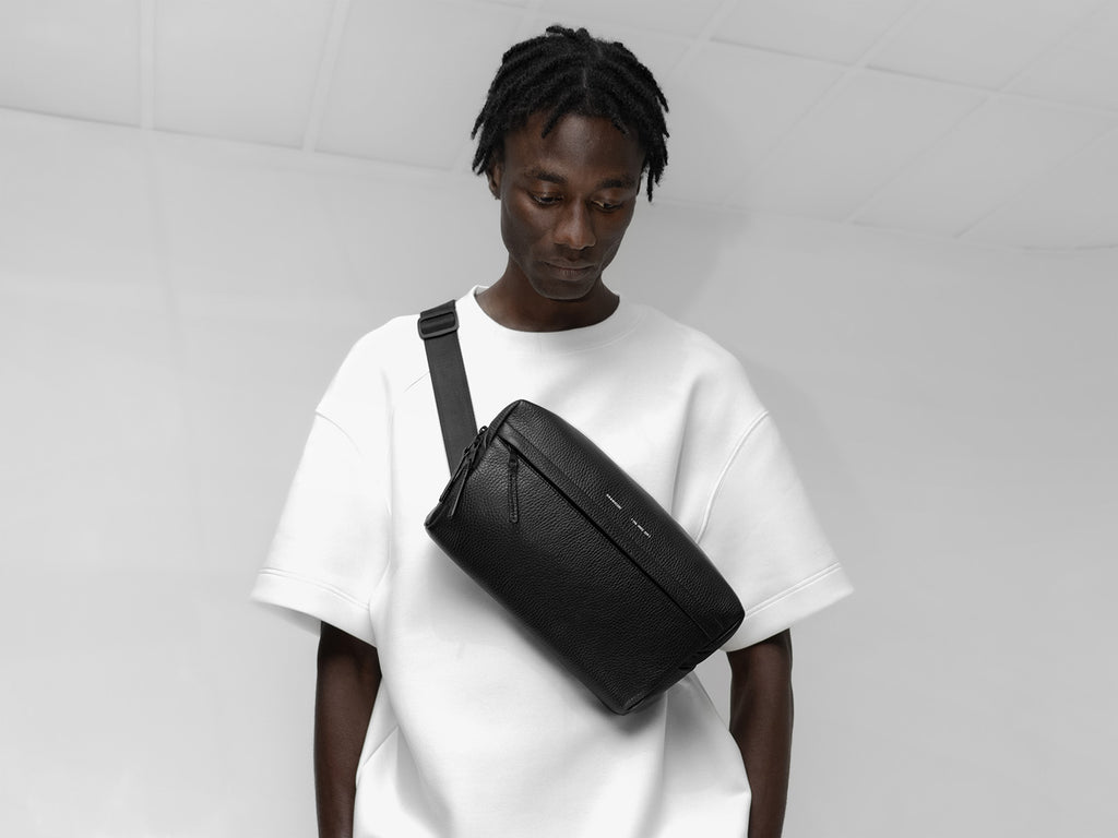 Saint Laurent Camp Small Camera Bag in Grained Leather - Black - Men