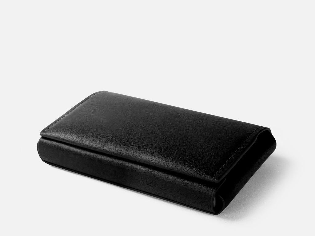Card holder with strap Woman, Black
