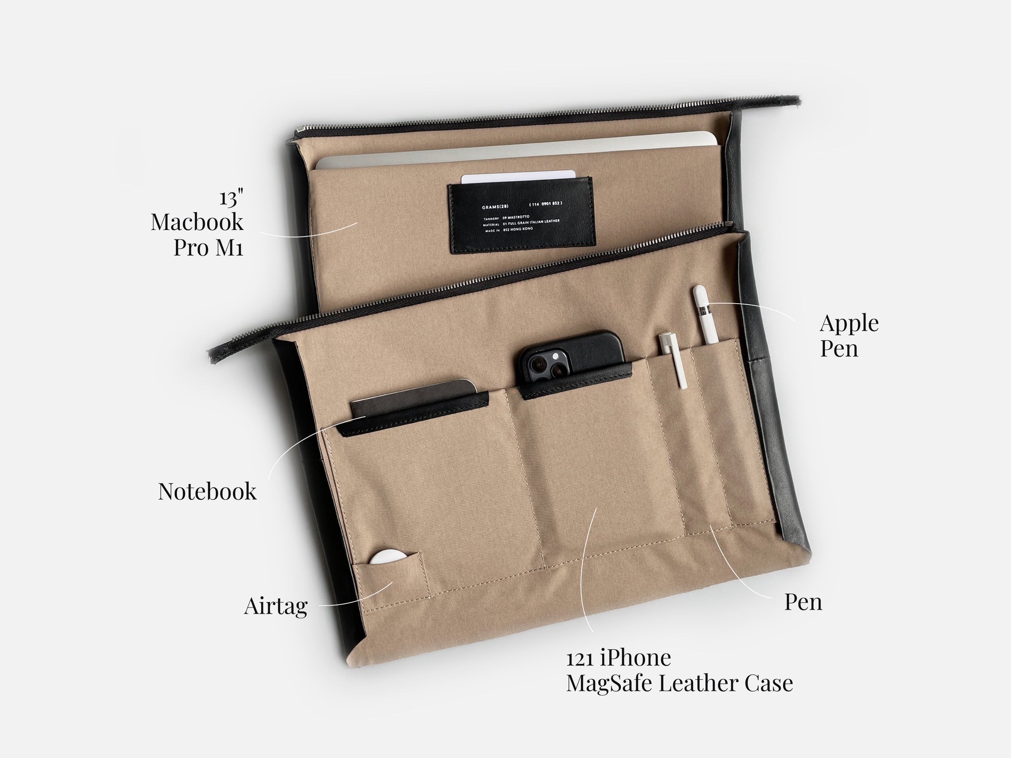 Messenger Leather Bag for Macbook 13